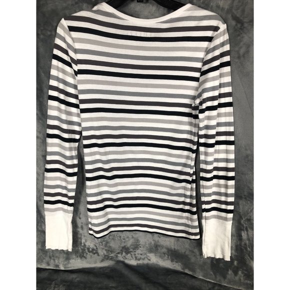 Arizona Women’s Sweater Long Sleeve Striped Size Large - Picture 9 of 10
